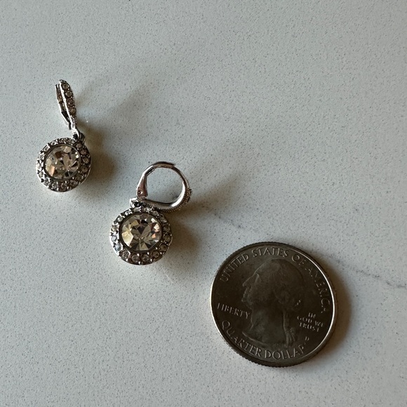 Givenchy Crystal/Silver Halo Drop Earrings - Picture 4 of 5
